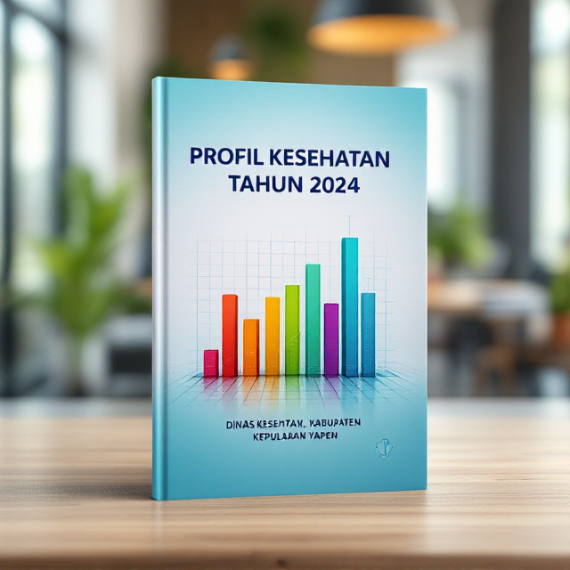 The cover features a modern and structured layout with a vibrant bar graph as the centerpiece, displaying multicolored data bars ascending from left to right. Behind the graph is a faint grid pattern symbolizing data precision. A soothing gradient transitions from light blue at the top to white at the bottom, representing health and calmness. The left and right sides have subtle icons related to healthcare, such as medical symbols and stethoscopes, in a minimalist style.