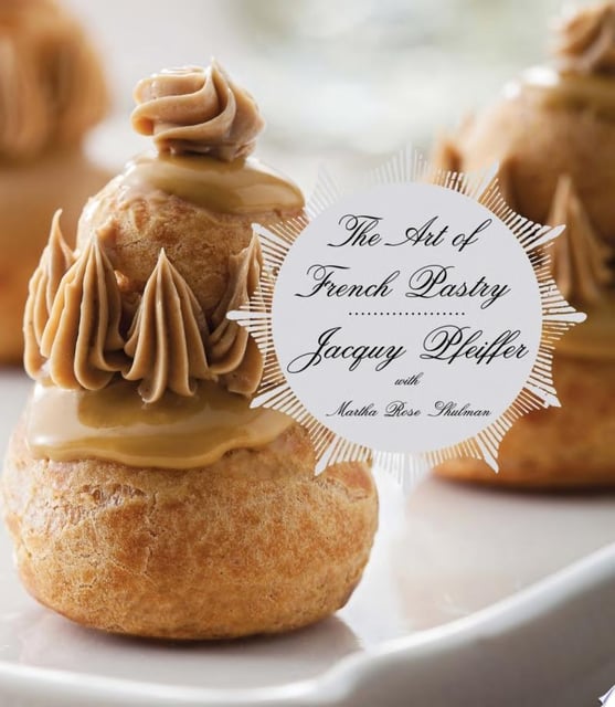 The cover features a close-up image of an artfully crafted pastry, which clearly communicates the book's focus. The color palette consists of earthy tones, with a hint of elegance.