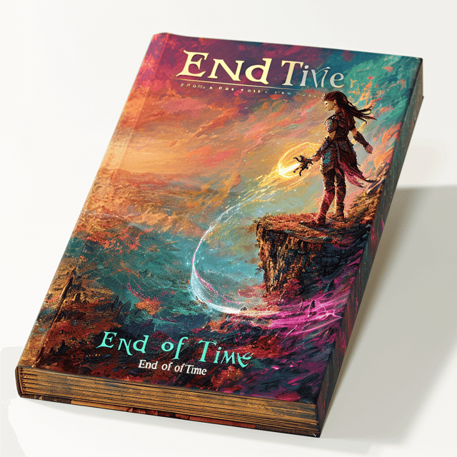 The cover features a female warrior standing on a cliff, overlooking a vast fantasy landscape. She is holding a glowing sword, with magical energy flowing around her. The background is a blend of vibrant colors, creating a sense of magic and wonder.