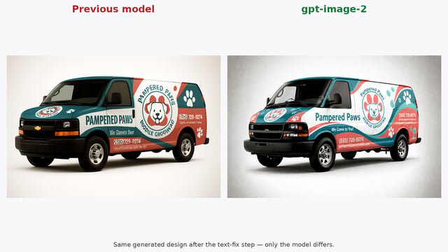 Cleaner text on AI wrap mockups: a better model behind the fix step