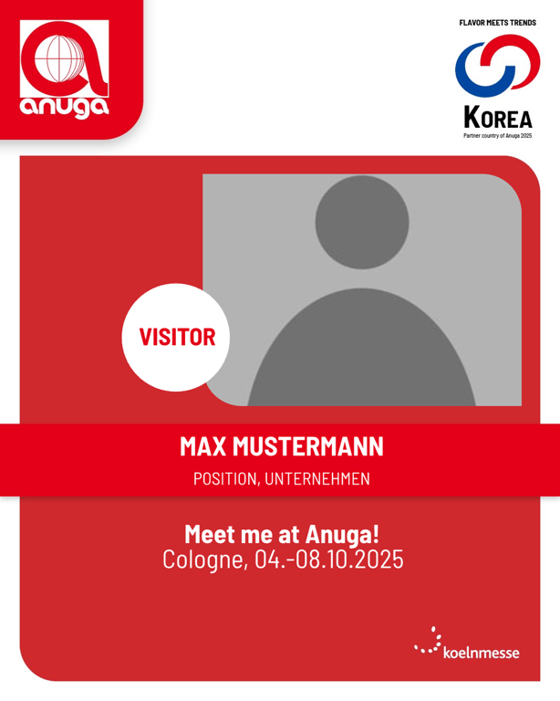 Social media template for Anuga 2025