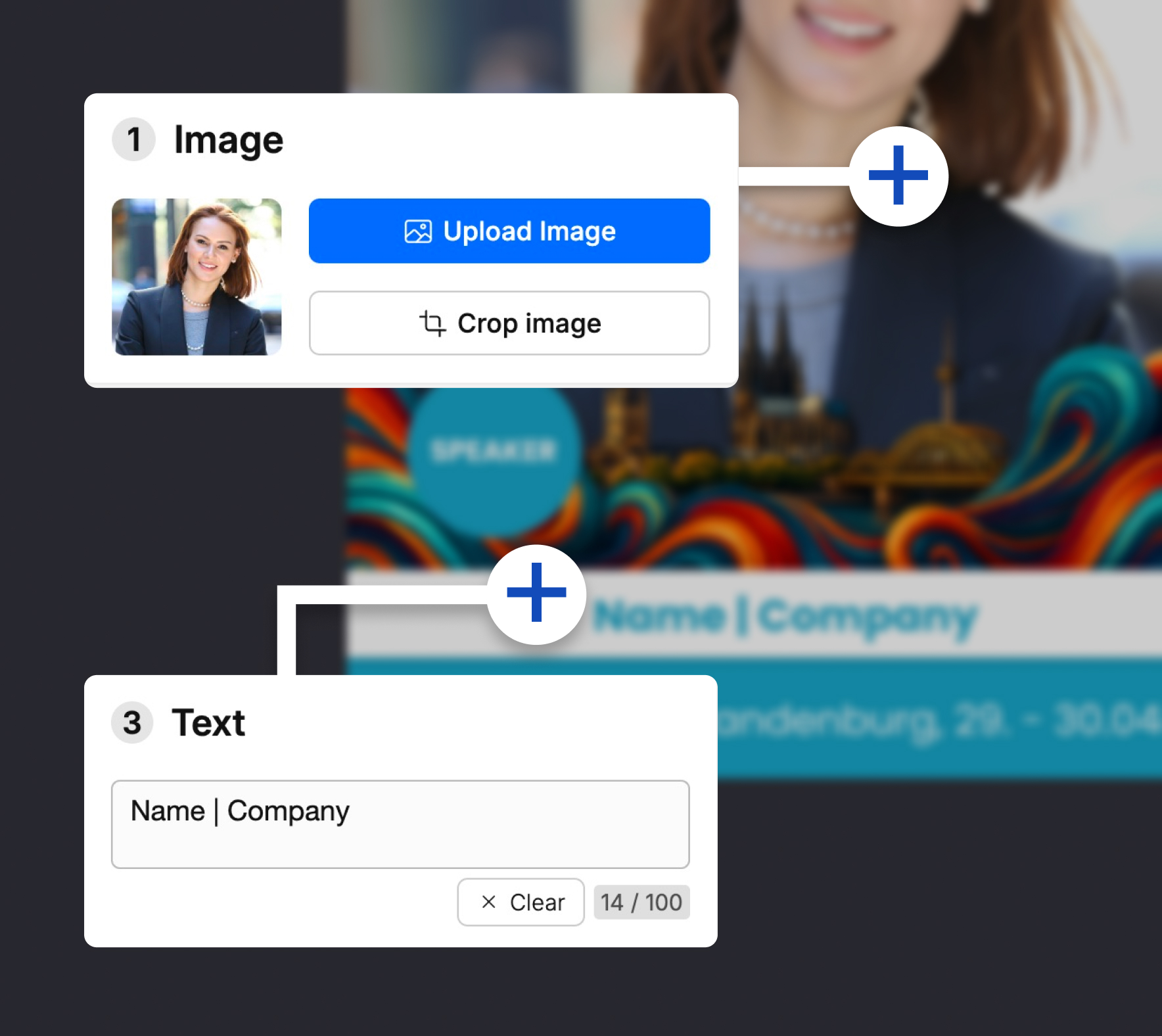 Design with connected input fields