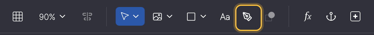 Toolbar with the Add path tool highlighted.