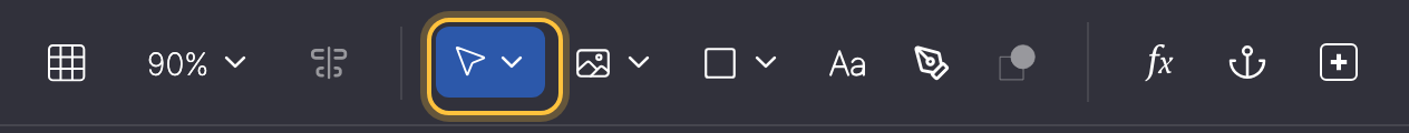 Toolbar with the Select tool highlighted.