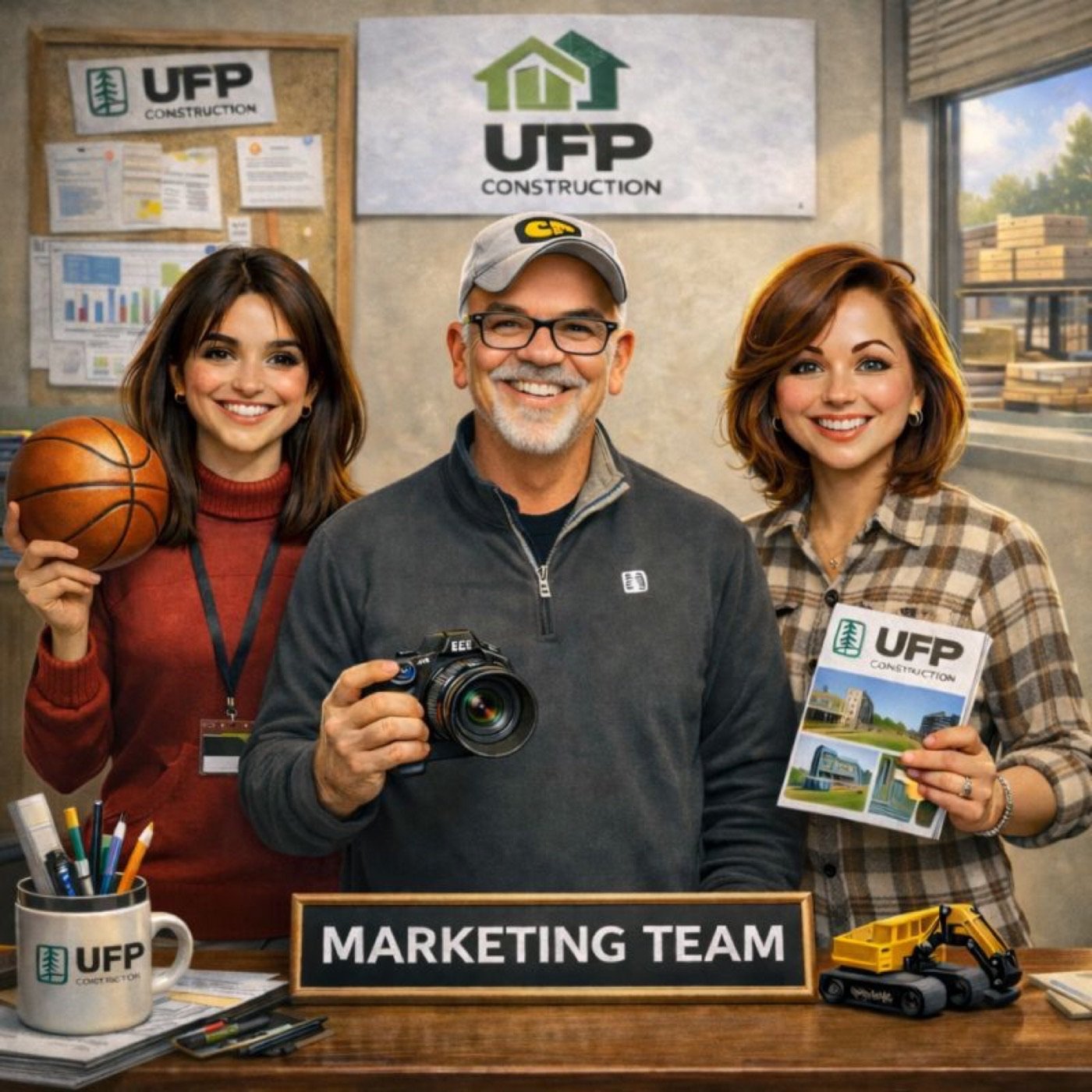 AI-generated marketing team character portraits