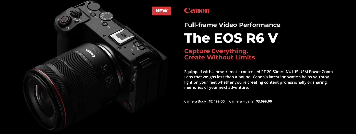 Canon EOS R6 V — Full-frame Video Performance