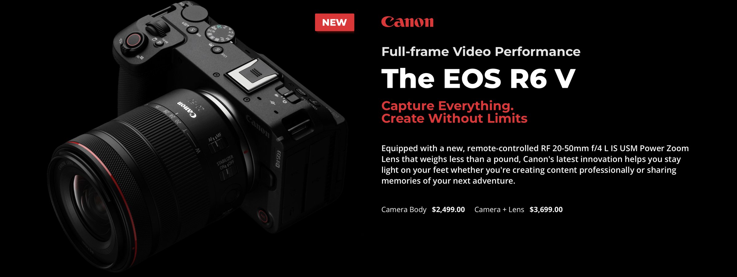 Canon EOS R6 V — Full-frame Video Performance
