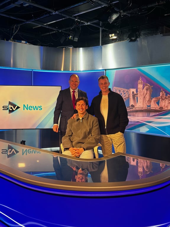 Caledonia Portfolio team on STV News