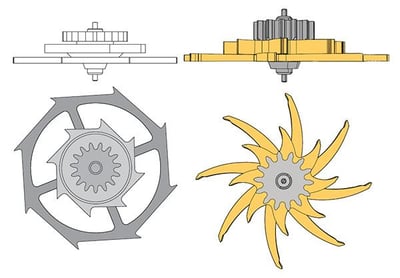 Co-Axial, Escape Wheels