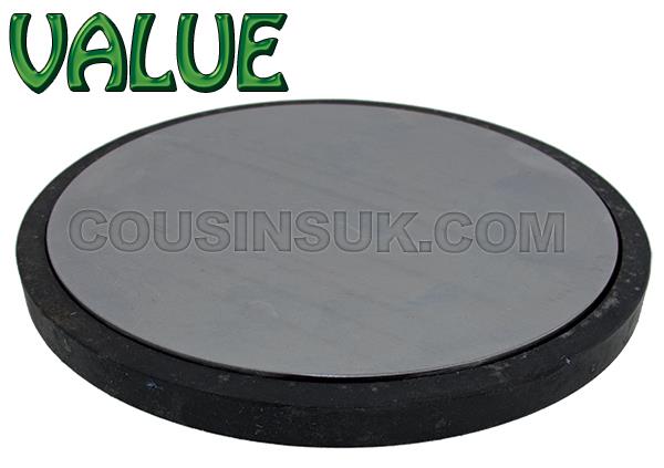 Steel (Polished with Rubber Mount), Round Ø140mm