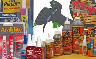 Adhesives, Cements, Glues, Putty & Tapes