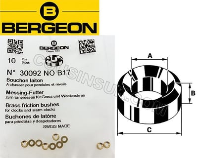 Bergeon 30092, Brass (10 Packs)