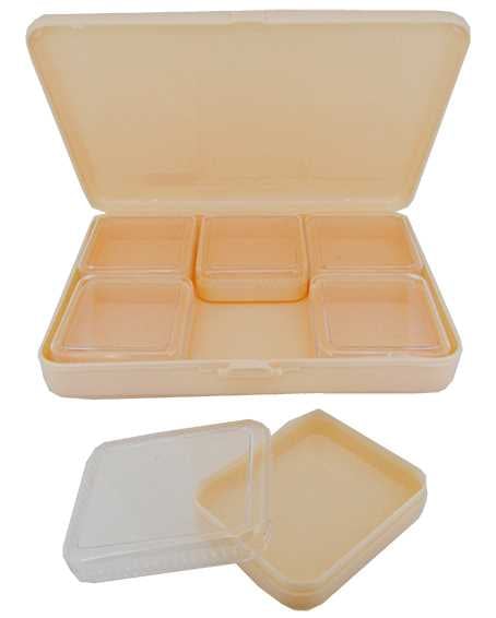 6 Rectangular Boxes, 165 x 140 x 25mm