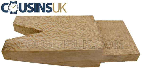 Wooden with V Shape Cut Out, 135 x 57mm