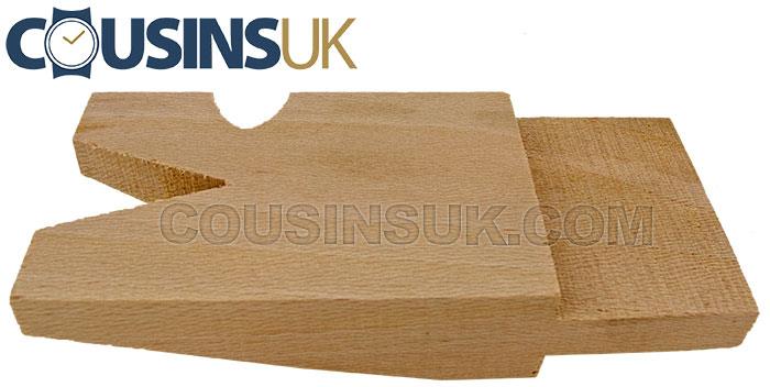 Wooden with V & U Shape Cut Outs, 135 x 57mm