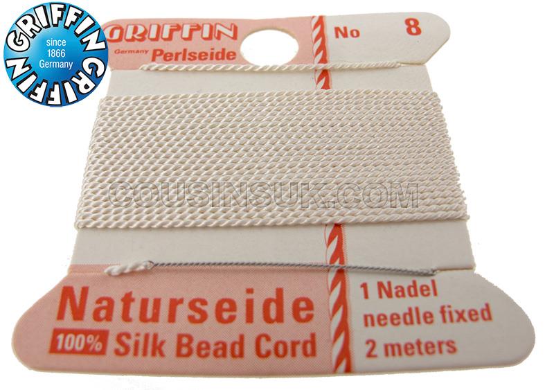 White, Ø0.80mm (8) Silk Thread