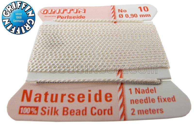 White, Ø0.90mm (10) Silk Thread