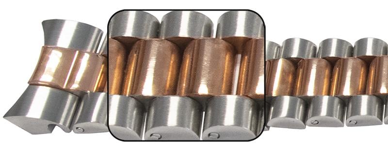 Gents (20mm) Curved Ends, 2T Rose, Solid