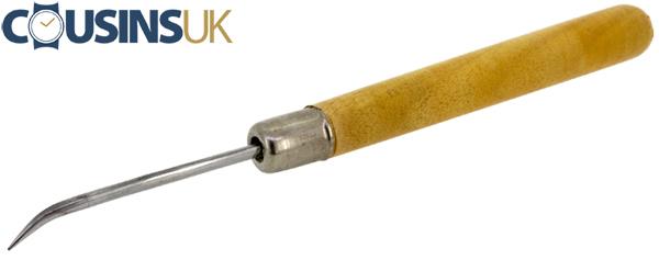 Curved Burnisher with Wooden Handle, Slimline