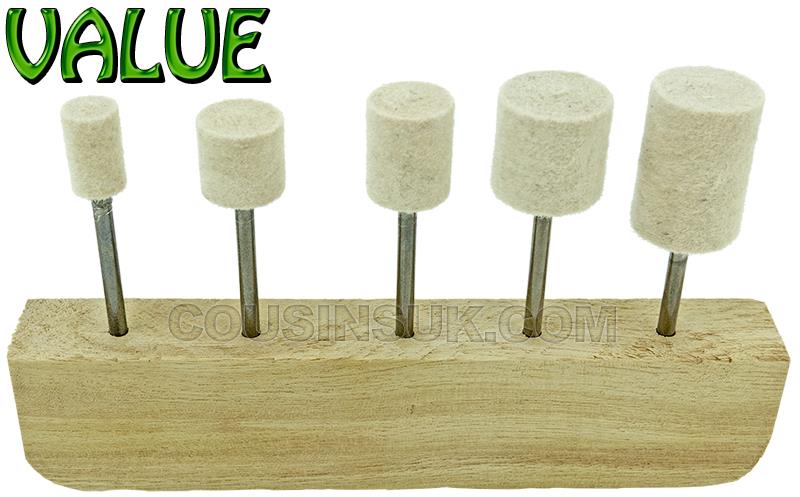 Set of 5, Felt Cylinder Diameters