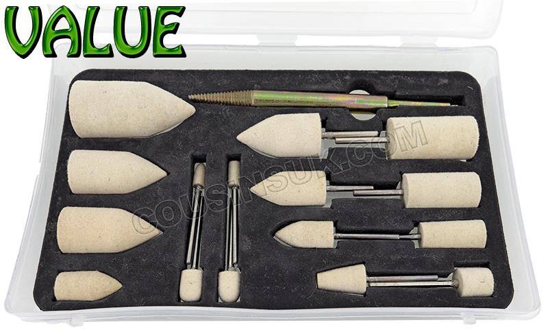 Set of 17, Felt Various Shapes (Ø3mm Shanks)