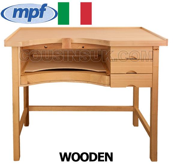Bench Complete, with 3 Draws, W120  x D60  x H96cm, Wooden Top