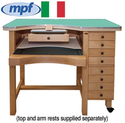 Bench Base with 8 Draws, W120  x D60  x H96cm