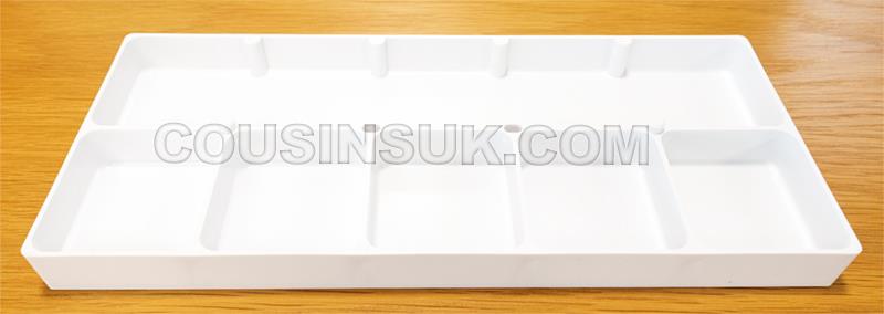 White, 6 Compartment Tray XL