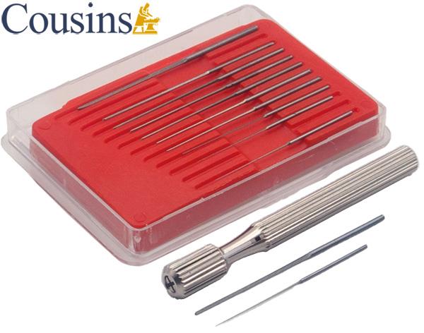 0.05 to 0.55mm Pivot Broach Set with Metal Holder