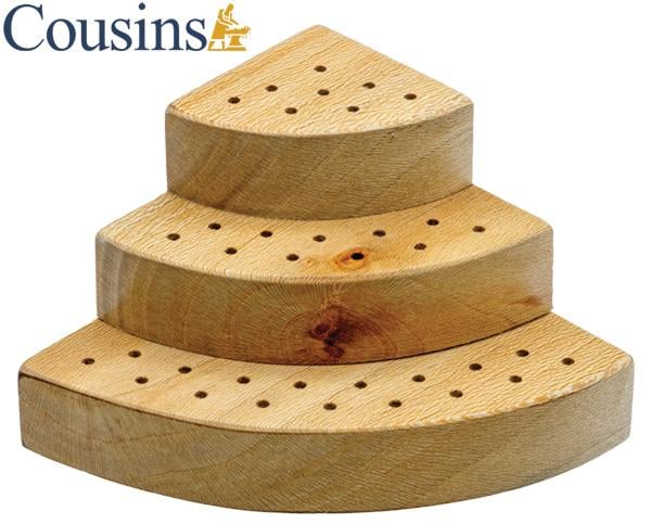 Burr Stand, Wooden, Corner