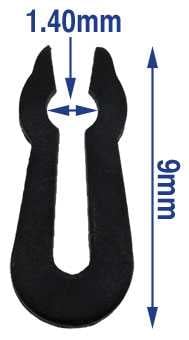 Ø1.40mm (9 x 1.40mm) C-Clip Click Spring