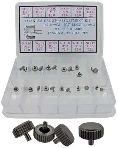 Tap 9 (Ø3.00 to Ø5.50mm x Ø1.6, 2.0, 2.5mm) Titanium, Long Pipe