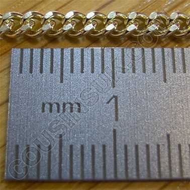 (9) Ø2.90mm, 18" (45cm, 9.7g) Curb DC, 9ct Yellow