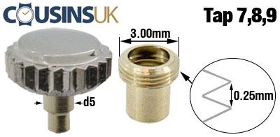 SS: Ø3.00 x 0.25mm Thread
