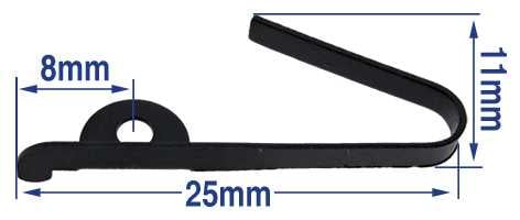 25mm Right, Inner Fixing with Tab
