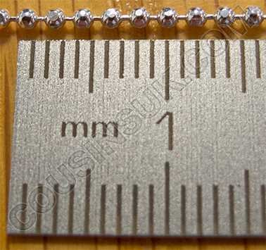 (3A) Ø1.5mm, 20" (50cm, 3.4g) Bead, Diamond Cut