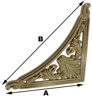 Spandrel, Corner 100 x 135mm (Brass)