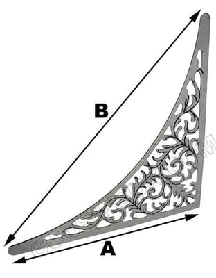 Spandrel, Corner 80 x 110mm (Aluminium)