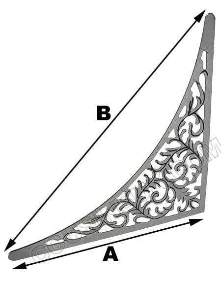 Spandrel, Corner 80 x 110mm (Aluminium)