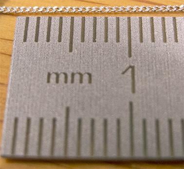 (1) Ø0.55mm, 18" (45cm, 0.50g) Curb DC, 9ct Red