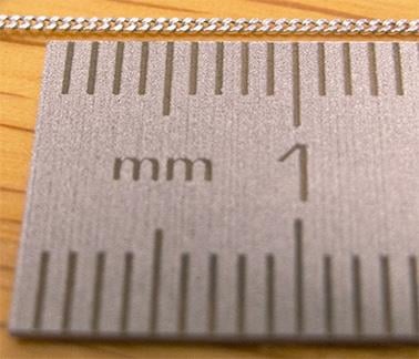 (2) Ø0.72mm, 18" (45cm, 0.70g) Curb DC, 9ct White