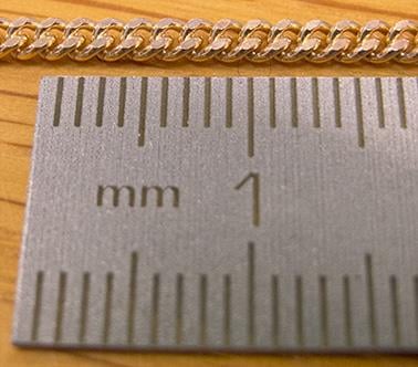 (6) Ø2.18mm, 18" (45cm, 5.80g) Curb DC, 9ct Red