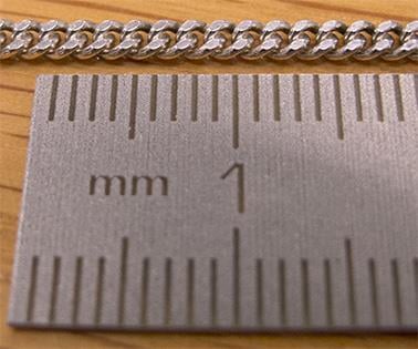 (6) Ø2.18mm, 18" (45cm, 5.80g) Curb DC, 9ct White