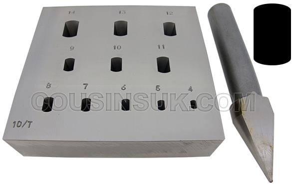 4 x 4mm to 14 x 14mm with 17 Degree Punch