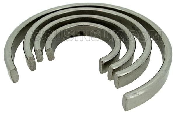 Flat Cross Section Mainspring Containment Rings (Clock)