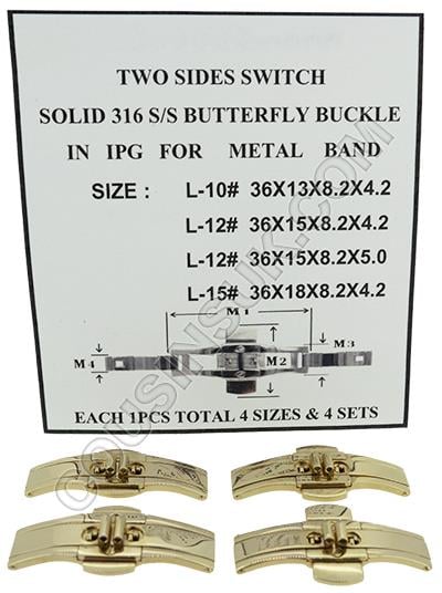Set of 4 (Ladies) Clasp, GP