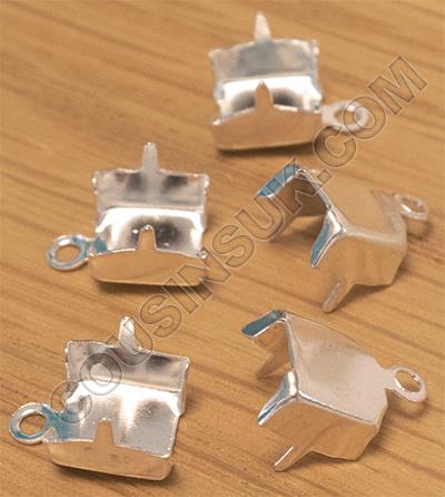 Silver, 3.50 x 3.50mm Cup End