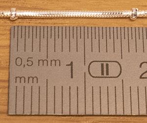(1) Ø1.00mm, 18" (45cm, 3.7g) Snake with Bead