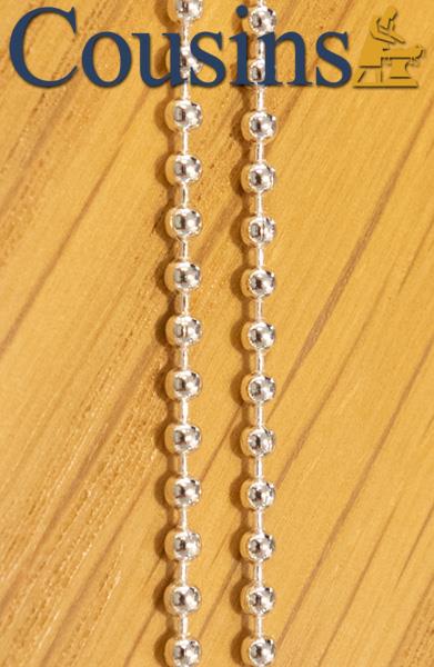 Silver, Ø1.00mm Ball Chain, 20 Inch (50cm)