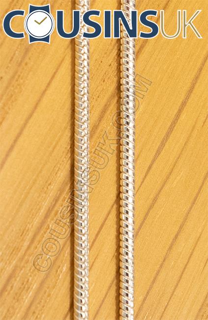 Silver, Ø1.10mm Snake Chain, 18 Inch (45cm)